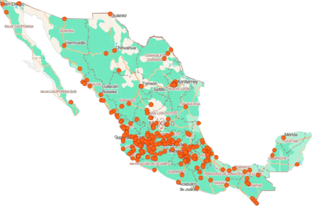 mapa de entregas